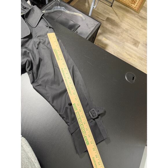 Vintage Burberrys Wool Trench Coat NovaCheck Liner Black Size 6 Long - Picture 14 of 16